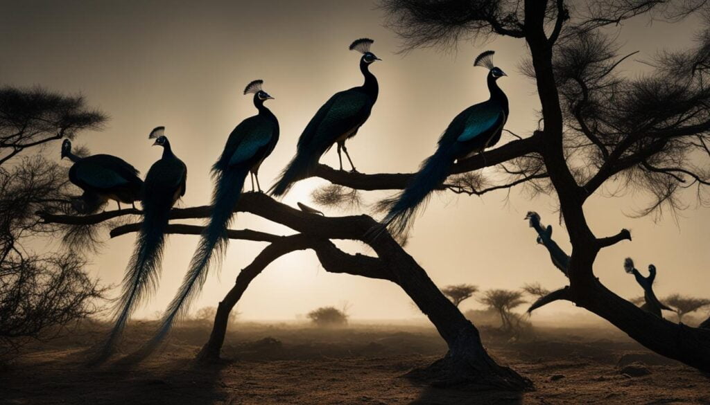 Safe roosting for peacocks