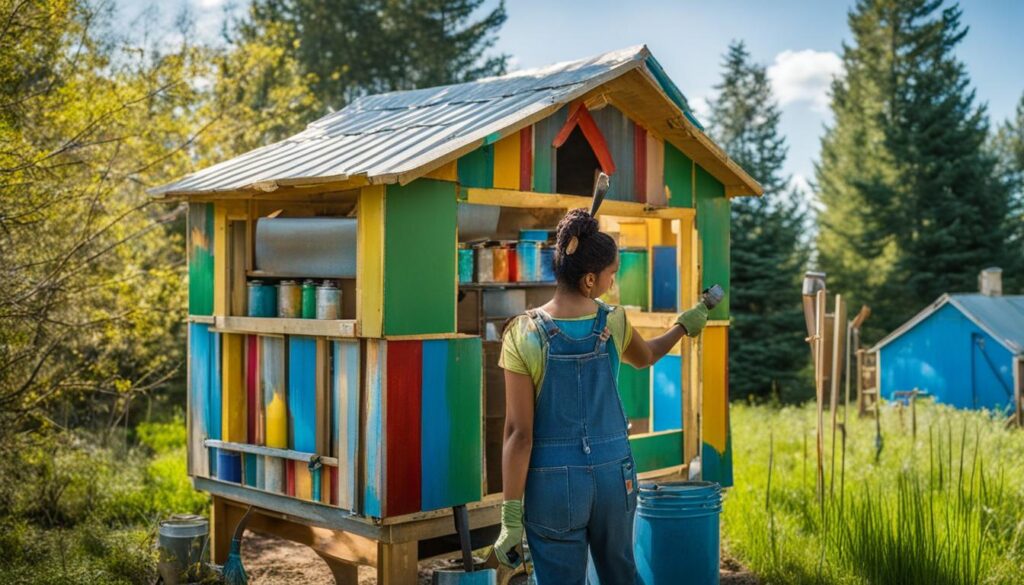 DIY Coop Painting Process