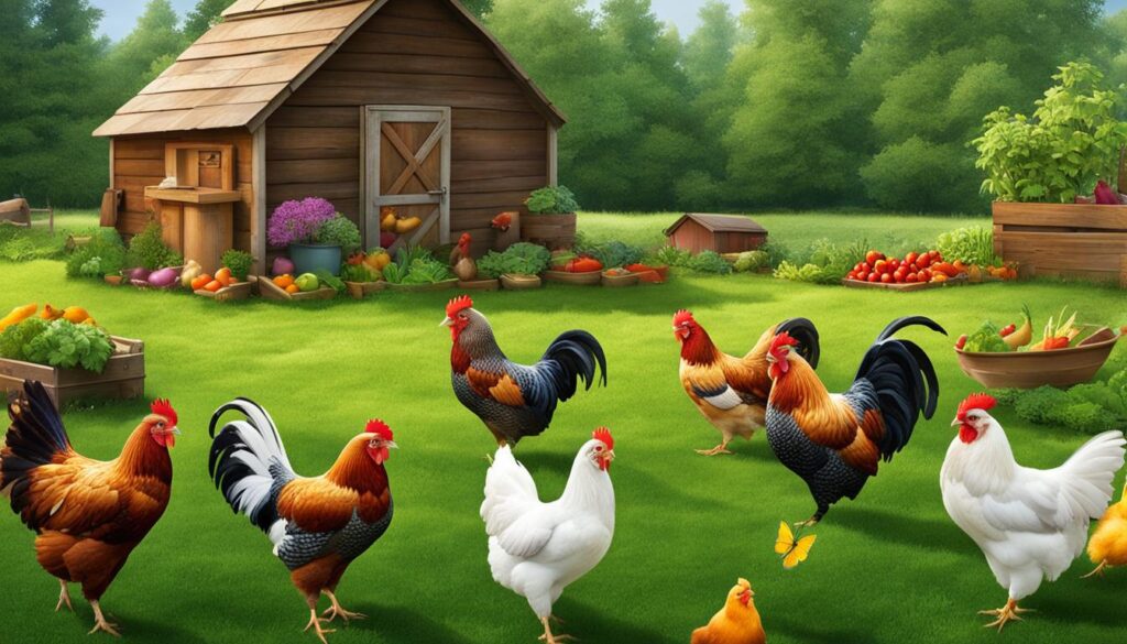 Feeding Barnyard Chicken Mix