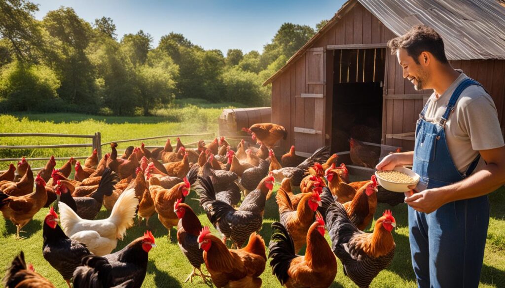 Feeding Tetra Tint Chickens
