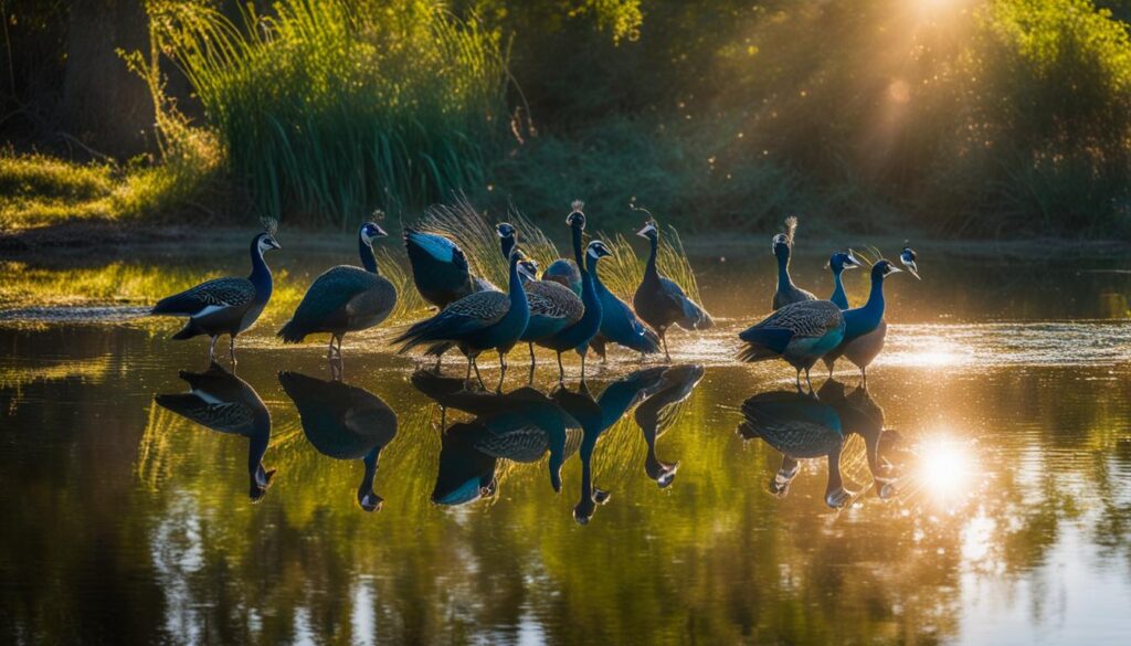 Hobby farm peacocks and water behavior Hobby farm peacocks and water behavior