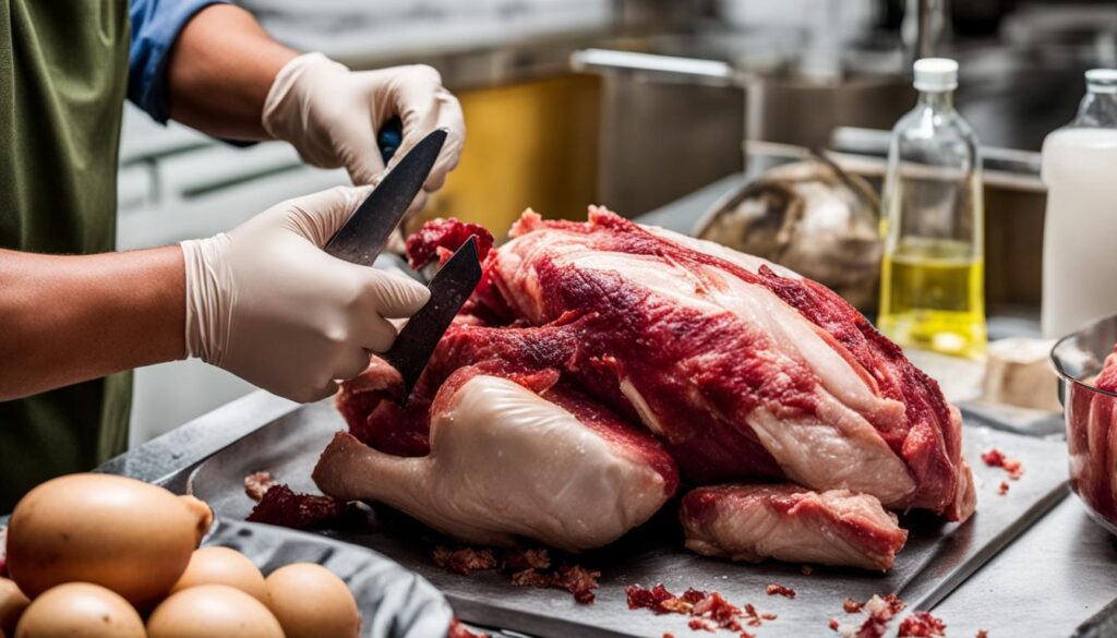 Preparing Chicken for Shrink Wrapping Preparing Chicken for Shrink Wrapping