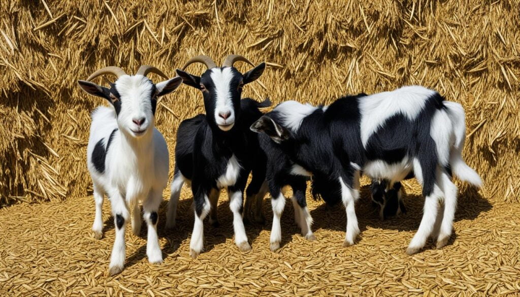 Balanced goat diet with sunflower seeds