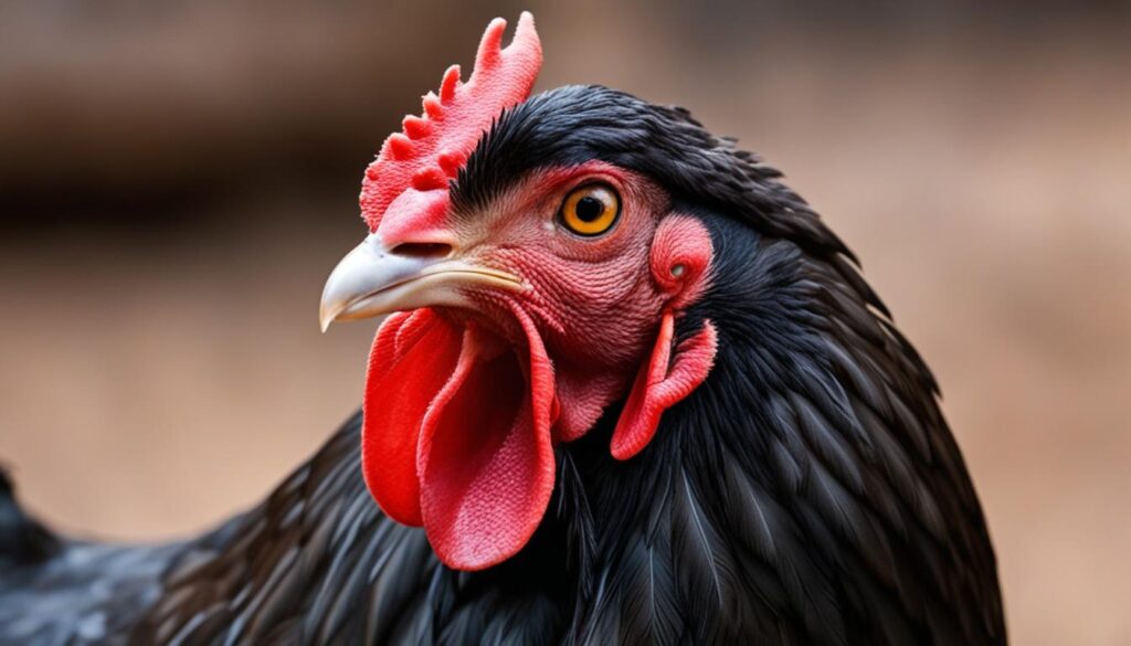 Heat stressed chicken with open mouth Heat stressed chicken with open mouth