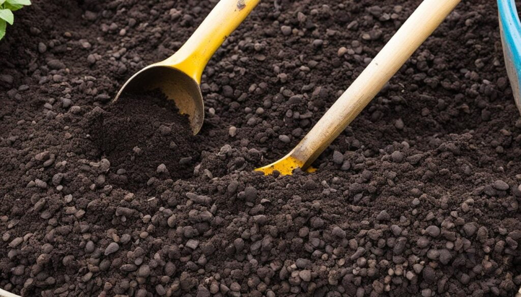 Nutrient-rich soil preparation for dahlias